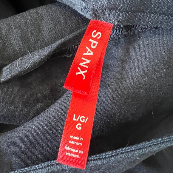 SPANX On The Go Kick Flare Pants Women's Size L Black Crop Black Pull On #20367R - Picture 10 of 13